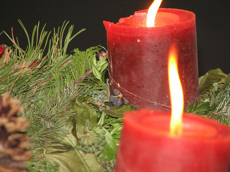 IMG_4662.JPG - Der Adventskranz im unteren Foyer.